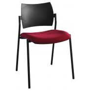 Chaise visiteur Tendance piètement noir dossier polypro