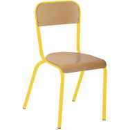 Chaises Atlas 4 pieds, dossier encastré