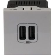 Chargeur 2 usb 45X45 legrand universel