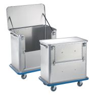 Chariot conteneur parois lisses sans pare-chocs
