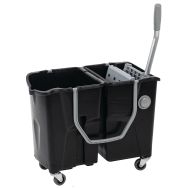 Chariot de lavage double seau 2 x 15 L avec presse à plat