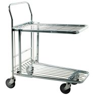 Chariot en fil d'acier 2 tablettes L86 x l53x H101 cm- Force 300 kg