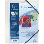 Chemise à élastiques 3 rabats Kreacover® - A4 transparent - Exacompta