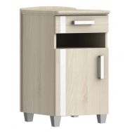 Chevet Aubance sur pieds 1 tiroir + 1 porte + 1 niche