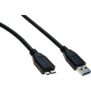 Cordon USB 3.0 type A et micro B noir - 1,0 m