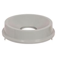 Couvercle entonnoir pour collecteur rond RUBBERMAID 121 L gris clair