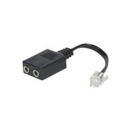 DEXLAN RJ2Jack Adaptateur Téléphone pour Casque multimédia