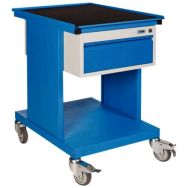 Desserte à plateau SV - 2 tablettes et 1 tiroir Bleu/Gris