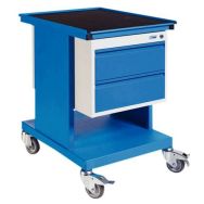 Desserte à plateau SV - 2 tablettes et 2 tiroirs Bleu/Gris