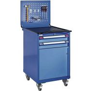 Desserte d'atelier mobile Thurmetall TM-Classic - 2 tiroirs avec panneau perforé