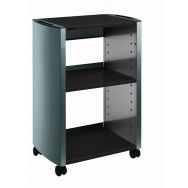 Désserte mobile de rangement lg 57,5 cm Anthracite/ Gris clair