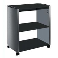 Désserte mobile de rangement lg 76,5 cm Anthracite/Gris clair