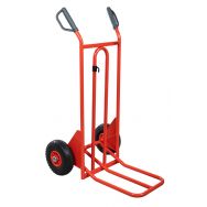 Diable acier - Roues increvables - Force 250 kg bavette pliante