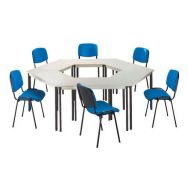 Ensemble de table de réunion 6 tables et 6 chaises