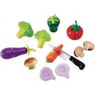 Ensemble légumes du jardin et couteau