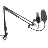 Ensemble micro de studio avec pied et filtre anti-pop