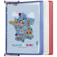 Ensemble mural A4 10 poches patriotiques bleu blanc rouge