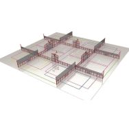 Espace multisports Pitch'One R9XL à 9 aires - 32 x 29,80 m