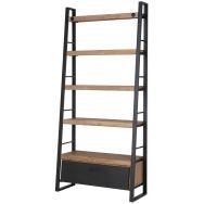 Etagère Boston 90x195 cm Acacia/métal Noir