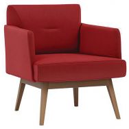 Fauteuil Geko enduit PVC Ginko Groseille