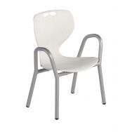 Fauteuil coque Mahia 4 pieds acier