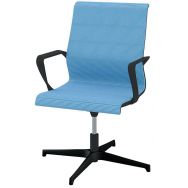 Fauteuil visiteur Dinamica pied coloris noir dossier et assise résille