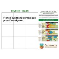 Fiches 32x45cm mémopique pour l'enseignant - Pack 8 plans de culture