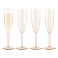 Flutes à champagne en plastique,réutiLisabLe,0.12L -Oktett-Bodum