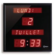 Horloge à date digitale 28 x 28 cm Noir