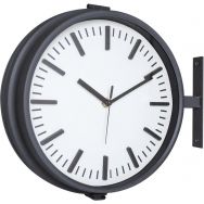 Horloge de gare Harvey double face - Ø 27 cm Gris anthracite
