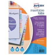 Intercalaires A4 - 180 microns - onglets imprimables - Avery