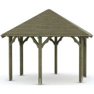 Kiosque toit en clin