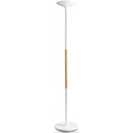 Lampadaire LED Pryska - Bois et blanc - Unilux