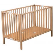 Lit 60x120 extra-pliant ROMEO bois naturel vernis (sans roulette)