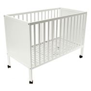 Lit Eco 120 x 60 cm tête et pied panneau coloris blanc