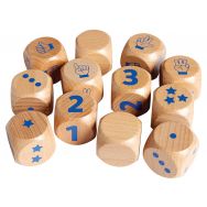 Lot de 12 dés de 1 à 3