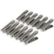 Lot de 12 pinces à linge en acier inoxydable - Metaltex