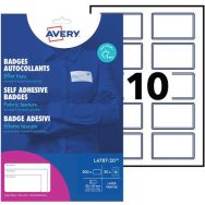 Lot de 200 Badge adhésif textile avec contour couleur