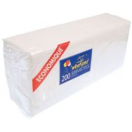 Lot de 200 Serviettes en papier 30x30 cm blanc-PUBLI EMBAL