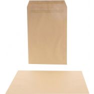 Lot de 250 Pochette 229x324 90g kraft blond autocollante