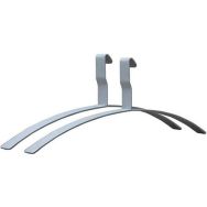 Lot de 2 cintres Montana sans barre pantalon acier poudré argent
