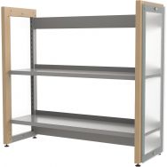 Lot de 2 joues d habillage verre dépoli pour rayonnage Ellipse