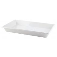 Lot de 3 bacs mélamine GN 1/1 - 53 x 32.5 6.5 cm - blanc
