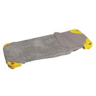 Lot de 3 draps sacs pour couchette en éponge stretch, coloris gris perle