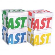 Lot de 4 Mini-caisses archives couleur - Assorti