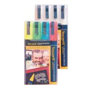 Lot de 4 feutres craie 2-6 mm assortiment - Securit