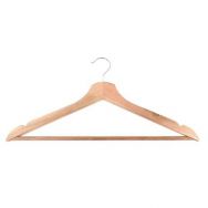 Lot de 5 Cintre avec porte-pantalon en bois naturel - Lot de 5 - Vepabins