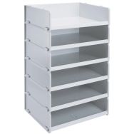Lot de 6 corbeilles MULTITRI Grises
