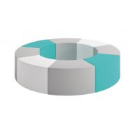 Lot de 8 poufs incurvés Filos