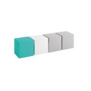Lot de poufs cubes filos